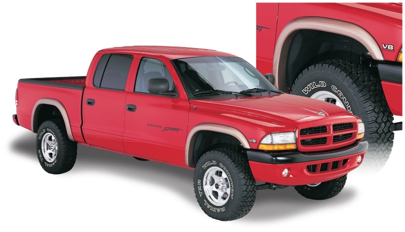 Bushwacker 97-04 Dodge Dakota Fleetside Extend-A-Fender Style Flares 4pc - Black Bushwacker 97-04 Dodge Dakota Fleetside Extend-A-Fender Style Flares 4pc - Black