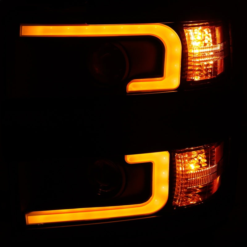 ANZO Projector Headlights 15-17 Chevrolet Silverado 2500HD / 3500HD Black w/ Black Rim ANZO Projector Headlights 15-17 Chevrolet Silverado 2500HD / 3500HD Black w/ Black Rim