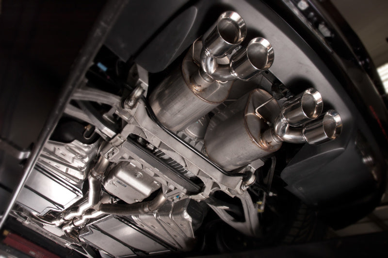 Stainless Works 2009-13 C6 Corvette Axleback 2-1/2in Dual Chambered Turbo Mufflers Quad 4in Tips Stainless Works 2009-13 C6 Corvette Axleback 2-1/2in Dual Chambered Turbo Mufflers Quad 4in Tips