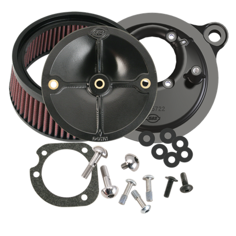 S&S Cycle 99-06 BT Model w/ Stock CV Carb/07-10 Softail CVO Models Stealth Air Cleaner Kit w/o Cover S&S Cycle 99-06 BT Model w/ Stock CV Carb/07-10 Softail CVO Models Stealth Air Cleaner Kit w/o Cover