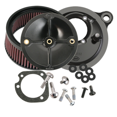 S&S Cycle 08-17 Touring/16-17 Softail Models Stealth Air Cleaner Kit w/o Cover