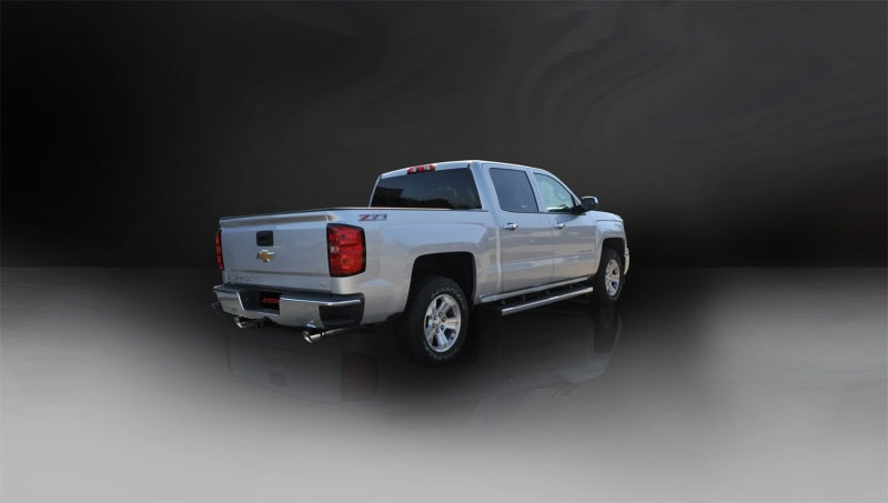 Corsa 14-19 GMC Sierra/Chevy Silv 1500 Crew Cab/Short Bed 5.3L V8 Polished  Dual Rear CB Exhaust Corsa 14-19 GMC Sierra/Chevy Silv 1500 Crew Cab/Short Bed 5.3L V8 Polished  Dual Rear CB Exhaust