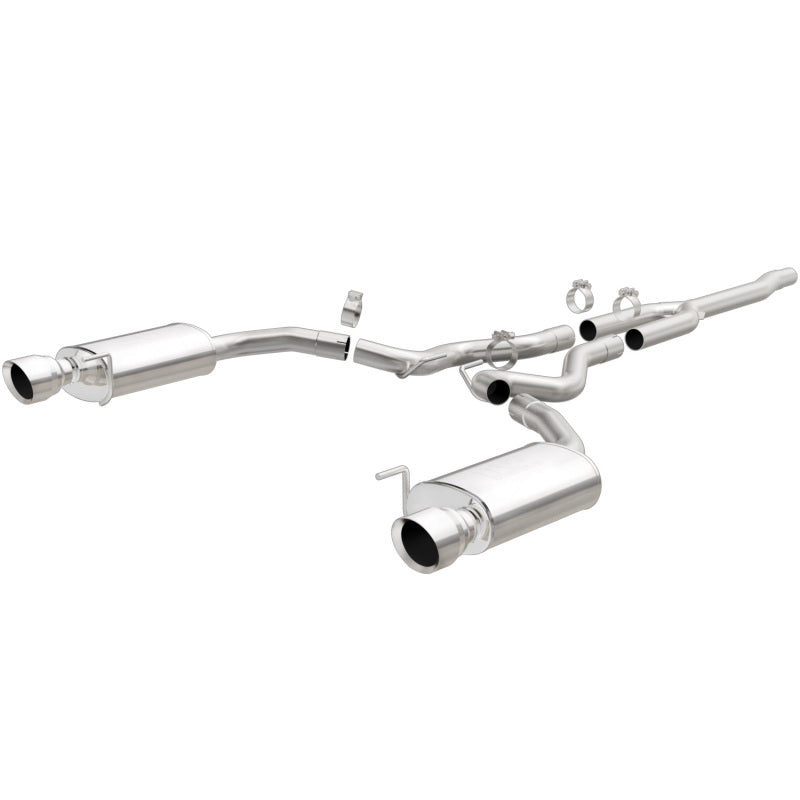 MagnaFlow Cat Back, SS, 2.5in, Street, Dual Split Polished 4.5in Tips 2015 Ford Mustang Ecoboost MagnaFlow Cat Back, SS, 2.5in, Street, Dual Split Polished 4.5in Tips 2015 Ford Mustang Ecoboost