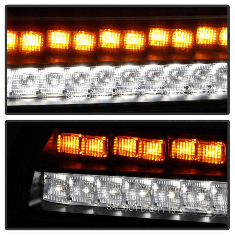 Spyder Jeep Wrangler 2018-2019 (Halogen Model Only) LED Front Bumper Lights - Seq. Signal - Black Spyder Jeep Wrangler 2018-2019 (Halogen Model Only) LED Front Bumper Lights - Seq. Signal - Black