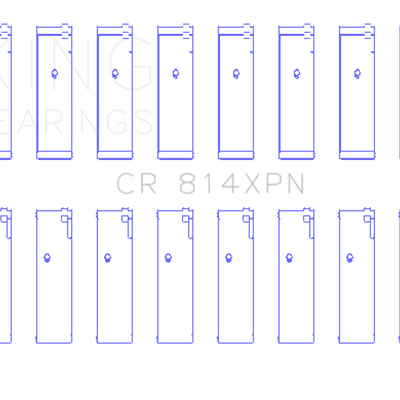King Engine Bearings Ford 351ci 5.8L 16V (Size STDX Oversized) Connecting Rod Bearing Set