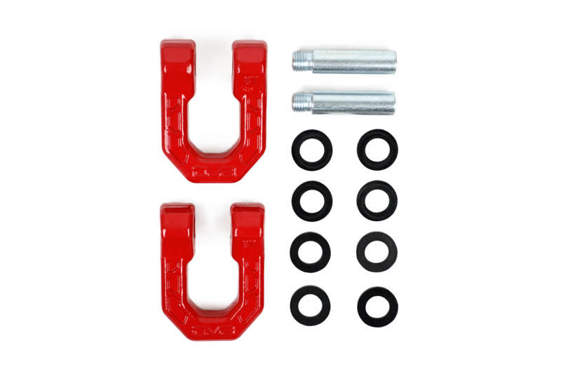 DV8 Offroad Elite Series D-Ring Shackles - Pair (Red) DV8 Offroad Elite Series D-Ring Shackles - Pair (Red)