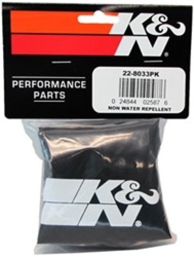 K&N Precharger Tapered Air Filter Wrap Black 6in Height / 6in Diameter K&N Precharger Tapered Air Filter Wrap Black 6in Height / 6in Diameter