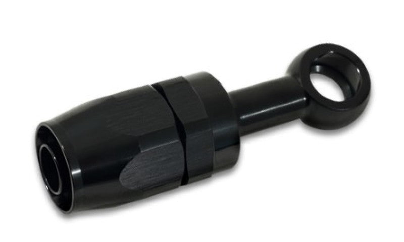 Vibrant -8AN Banjo Hose End Fitting for use with M14 or 9/16in Banjo Bolt - Aluminum Black Vibrant -8AN Banjo Hose End Fitting for use with M14 or 9/16in Banjo Bolt - Aluminum Black