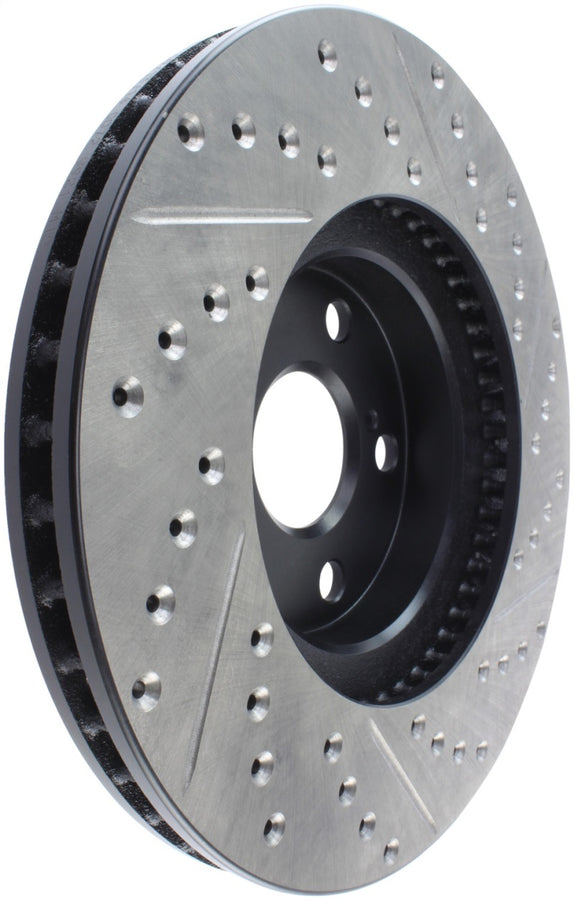 StopTech 03-08 Pontiac Vibe / 05-09 Scion tc Right Front Slotted & Drilled Rotor StopTech 03-08 Pontiac Vibe / 05-09 Scion tc Right Front Slotted & Drilled Rotor