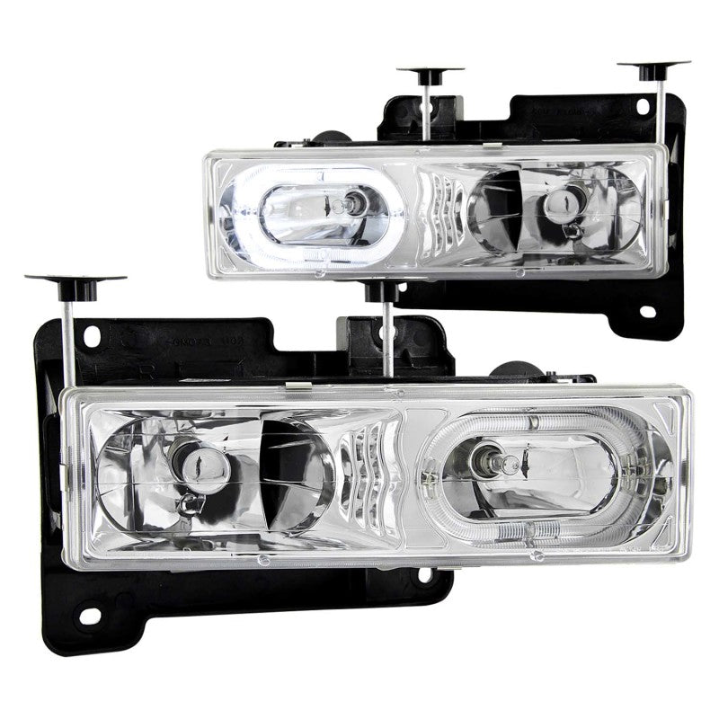 ANZO 1988-1998 Chevrolet C1500 Crystal Headlights Chrome w/ Halo ANZO 1988-1998 Chevrolet C1500 Crystal Headlights Chrome w/ Halo