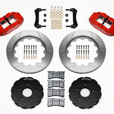 Wilwood Narrow Superlite 6R Front Hat Kit 14.00in Red 2005-up Corvette C6