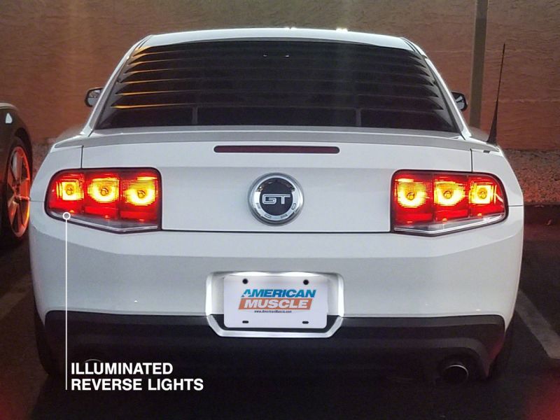 Raxiom 10-12 Ford Mustang Aero Tail Lights- Blk Housing (Smoked Lens) Raxiom 10-12 Ford Mustang Aero Tail Lights- Blk Housing (Smoked Lens)