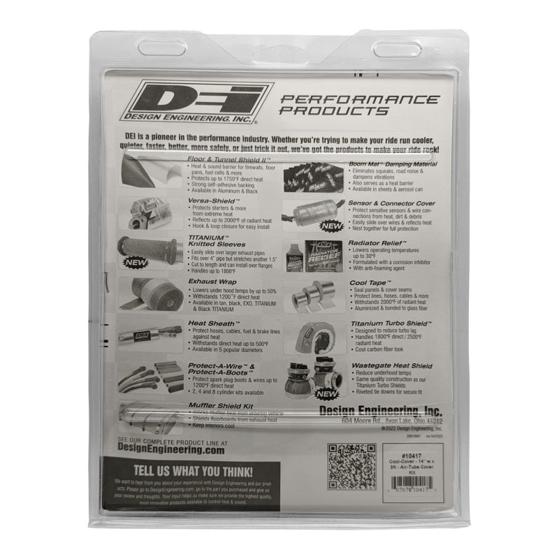 DEI Cool-Cover 14in w x 3ft - Air-Tube Cover Kit DEI Cool-Cover 14in w x 3ft - Air-Tube Cover Kit