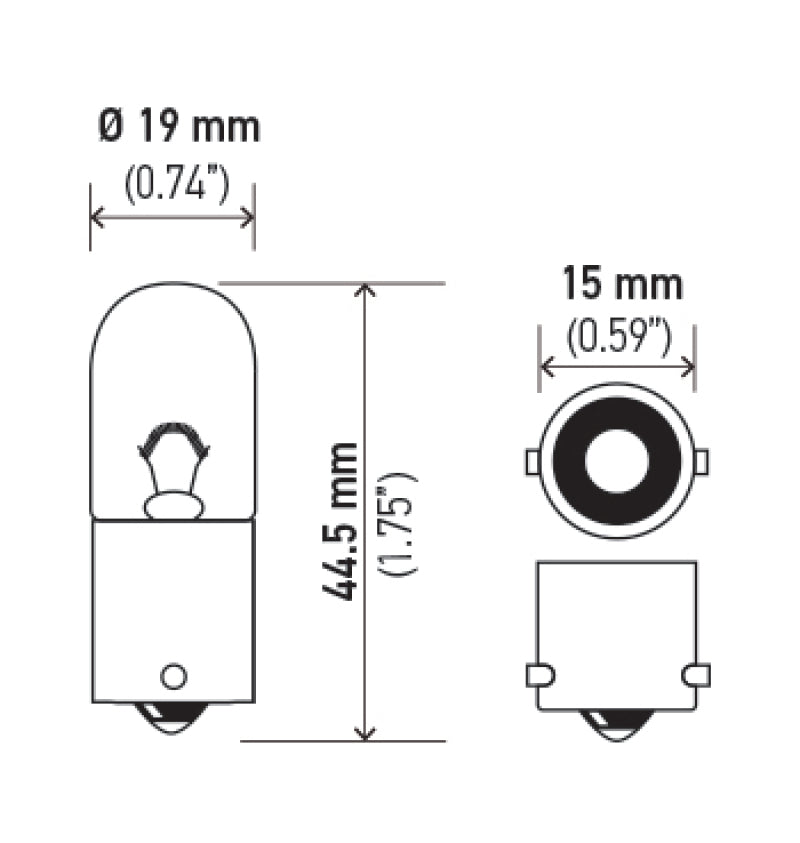 Hella Bulb 1003 12V 12W BA15s B6 Hella Bulb 1003 12V 12W BA15s B6