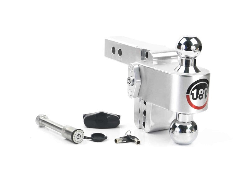 Weigh Safe 180 Hitch 4in Drop Hitch & 2in Shank (10K/12.5K GTWR) w/WS05 - Aluminum Weigh Safe 180 Hitch 4in Drop Hitch & 2in Shank (10K/12.5K GTWR) w/WS05 - Aluminum