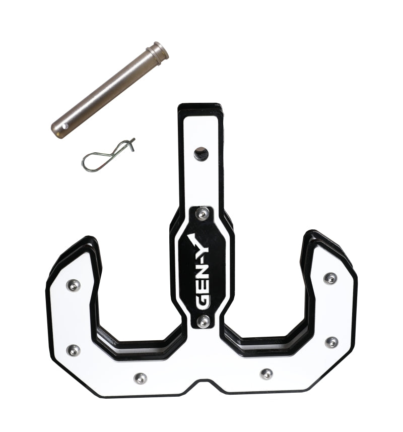 Gen-Y Hulk 2.0 16K Tow Hook 2in Shank w/GH-099 Pin/GH-011 Clip - Black/White Gen-Y Hulk 2.0 16K Tow Hook 2in Shank w/GH-099 Pin/GH-011 Clip - Black/White