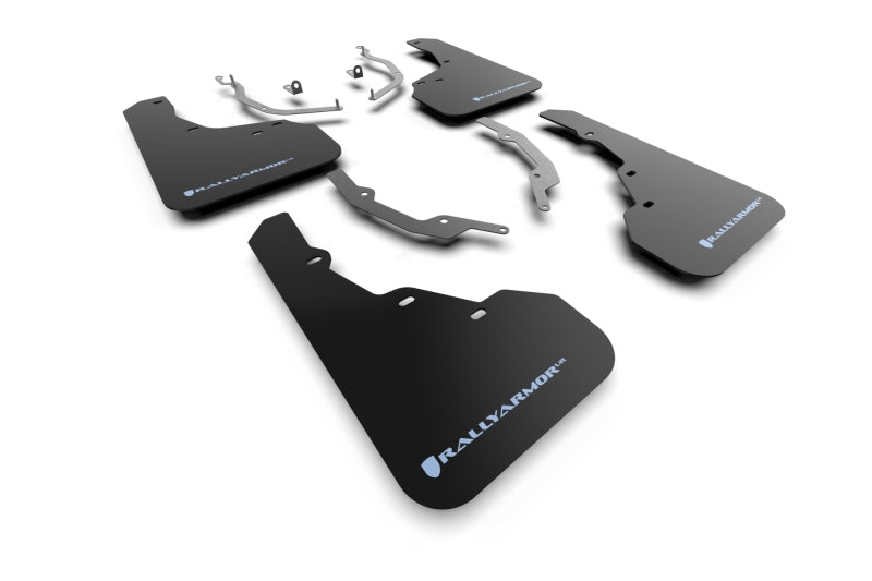 Rally Armor 22-25 Hyundai Santa Cruz Black Mud Flap w/Light Blue Logo Rally Armor 22-25 Hyundai Santa Cruz Black Mud Flap w/Light Blue Logo