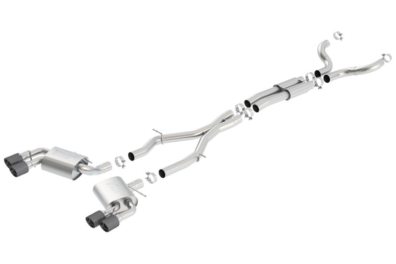 Borla 16-17 Chevy Camaro 6.2L 4in Dual Carbon Fiber Tips Dual Split Exit S-Type Catback Exhaust Borla 16-17 Chevy Camaro 6.2L 4in Dual Carbon Fiber Tips Dual Split Exit S-Type Catback Exhaust