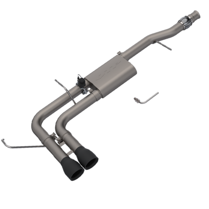 QTP 14-18 Chevy Silverado 1500 4.8L/5.3L EC/CC SB 304SS Screamer Cat-Back Side Exit w/4.5in Blk Tips QTP 14-18 Chevy Silverado 1500 4.8L/5.3L EC/CC SB 304SS Screamer Cat-Back Side Exit w/4.5in Blk Tips