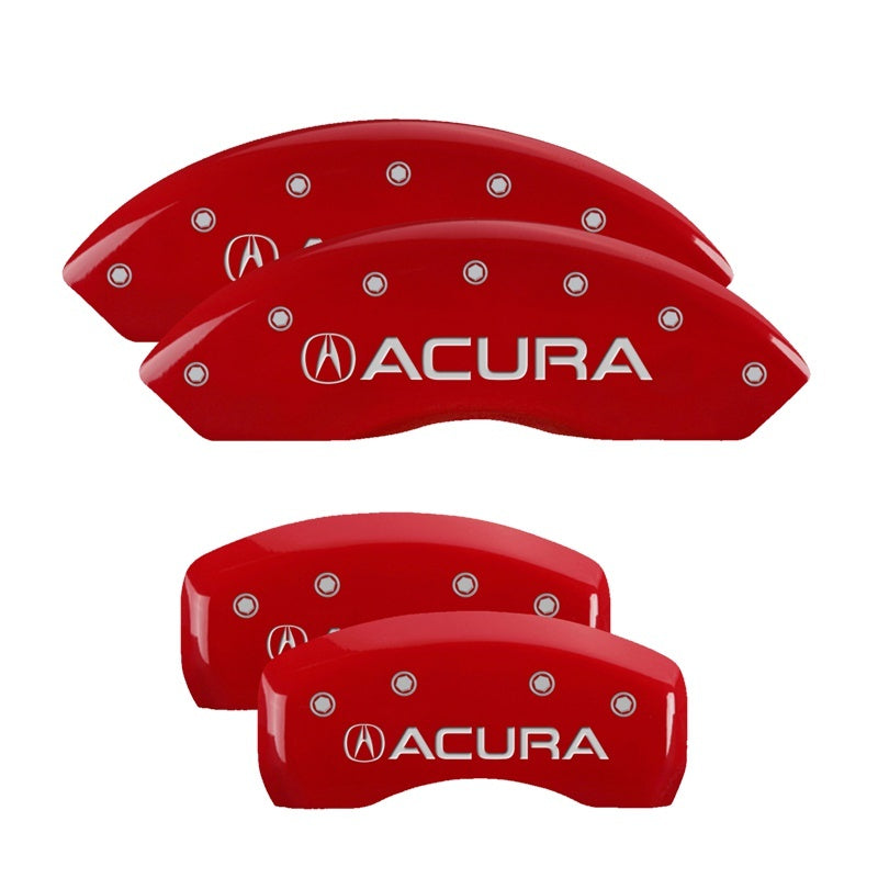 MGP 4 Caliper Covers Engraved Front & Rear Acura Red finish silver ch MGP 4 Caliper Covers Engraved Front & Rear Acura Red finish silver ch