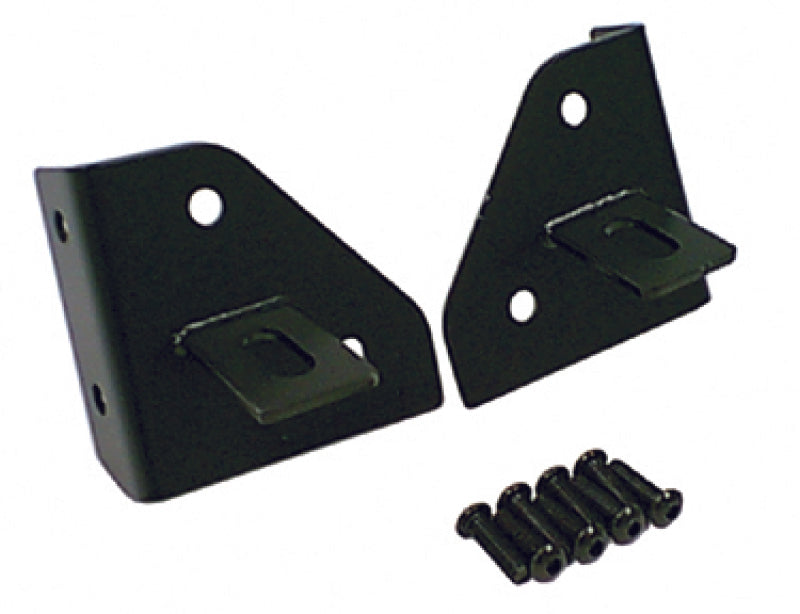 Rugged Ridge 76-95 Jeep CJ/YJ Black Windshield Hinge Light Brackets Rugged Ridge 76-95 Jeep CJ/YJ Black Windshield Hinge Light Brackets