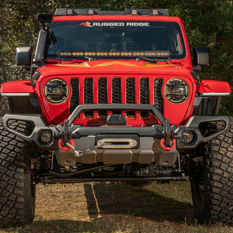 Rugged Ridge Venator Front Bumper W/Overrider & Winch Tray JL Rugged Ridge Venator Front Bumper W/Overrider & Winch Tray JL