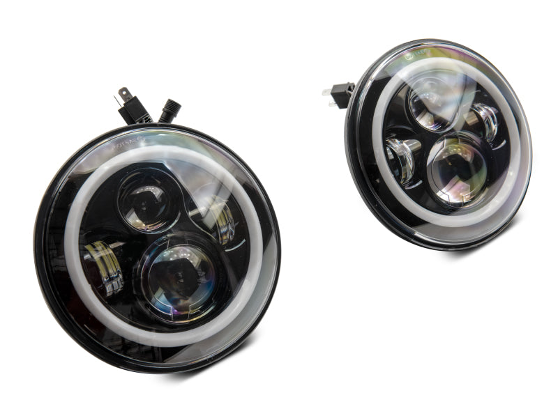 Raxiom 97-18 Jeep Wrangler TJ/JK Axial 7-Inch LED Headlights w/RGB Halo- Blk Hsng (Clear Lens) Raxiom 97-18 Jeep Wrangler TJ/JK Axial 7-Inch LED Headlights w/RGB Halo- Blk Hsng (Clear Lens)
