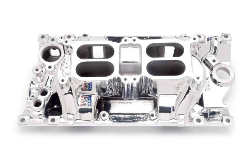 Edelbrock Polished B/B Chev Rect Port RPM Air-Gap Manifold Edelbrock Polished B/B Chev Rect Port RPM Air-Gap Manifold