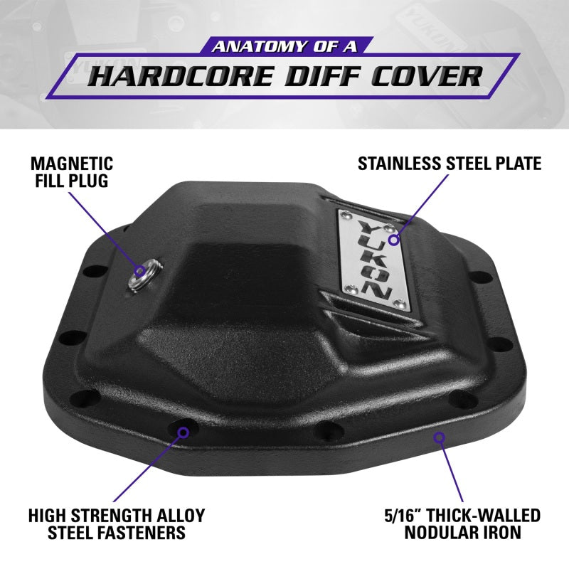 Yukon Gear Hardcore Front Nodular Iron Cover for Jeep Wrangler JL Dana 44/210mm Yukon Gear Hardcore Front Nodular Iron Cover for Jeep Wrangler JL Dana 44/210mm
