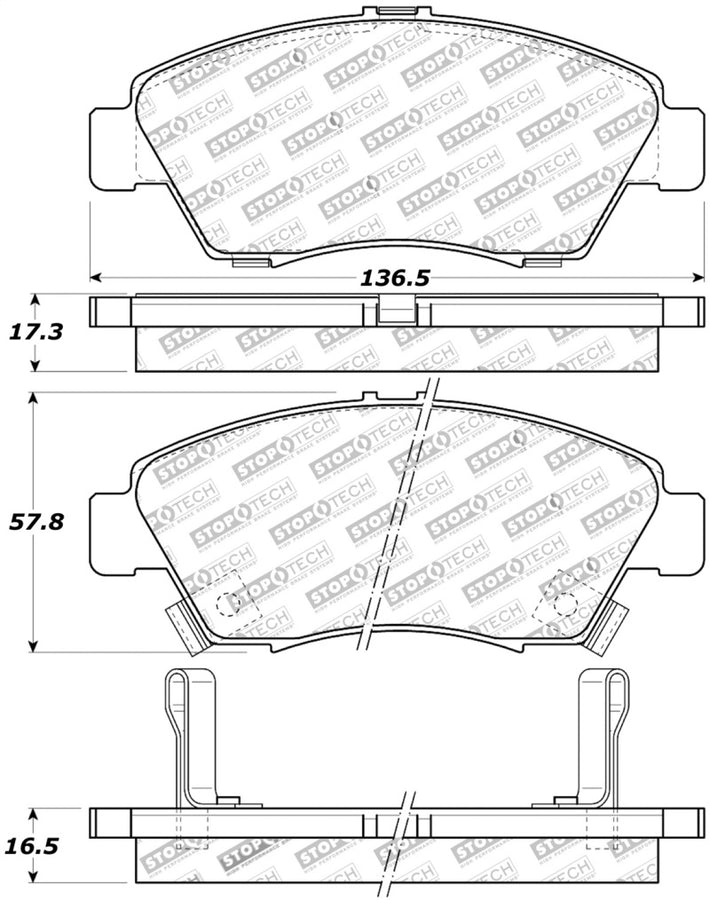 StopTech Performance 02-06 Acura RSX Type S / 93-95 Civic Coupe / 04-05 Civic Si / 93-97 Civic Del StopTech Performance 02-06 Acura RSX Type S / 93-95 Civic Coupe / 04-05 Civic Si / 93-97 Civic Del