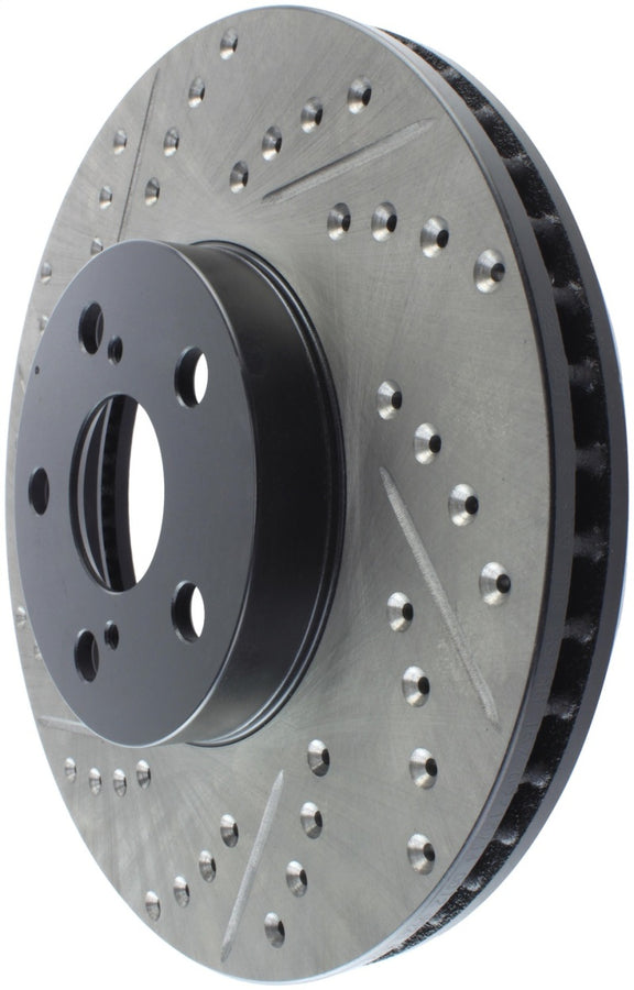 StopTech 03-08 Pontiac Vibe / 05-09 Scion tc Right Front Slotted & Drilled Rotor StopTech 03-08 Pontiac Vibe / 05-09 Scion tc Right Front Slotted & Drilled Rotor