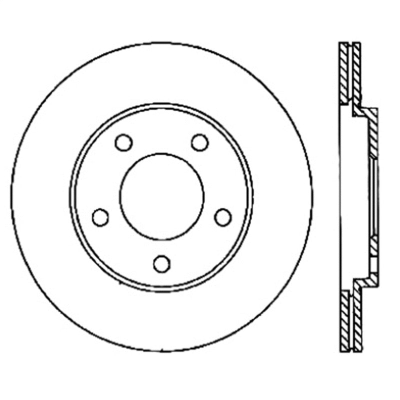StopTech Power Slot 05-10 Mustang V6/4.0L / GT V8-4.6L Rear Right Slotted Rotor StopTech Power Slot 05-10 Mustang V6/4.0L / GT V8-4.6L Rear Right Slotted Rotor