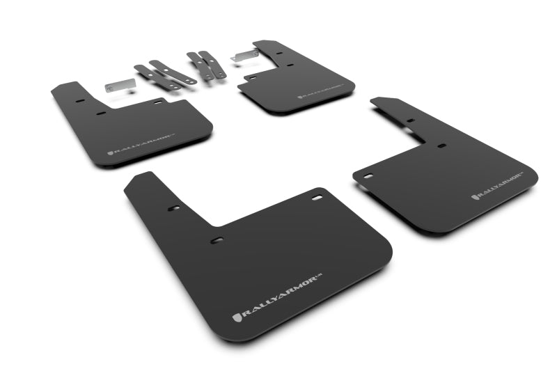 Rally Armor 18-23 Hyundai Kona Black UR Mud Flap Silver Logo Rally Armor 18-23 Hyundai Kona Black UR Mud Flap Silver Logo