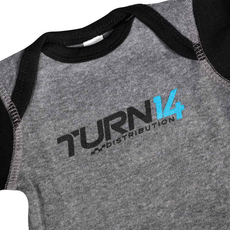 Turn 14 Distribution Baby Onesie - Grey Turn 14 Distribution Baby Onesie - Grey