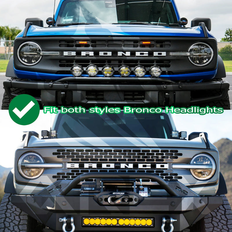 AlphaRex 21-23 Ford Bronco NOVA LED Projector Headlights Black AlphaRex 21-23 Ford Bronco NOVA LED Projector Headlights Black