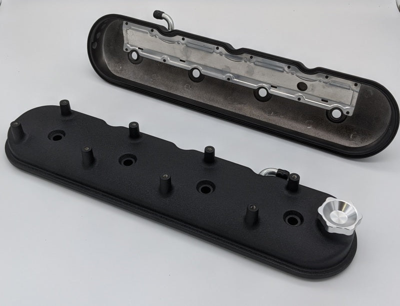 Granatelli 96-22 GM LS Standard Height Valve Cover w/Angled Coil Mount - Blk Wrinkle (Pair) Granatelli 96-22 GM LS Standard Height Valve Cover w/Angled Coil Mount - Blk Wrinkle (Pair)