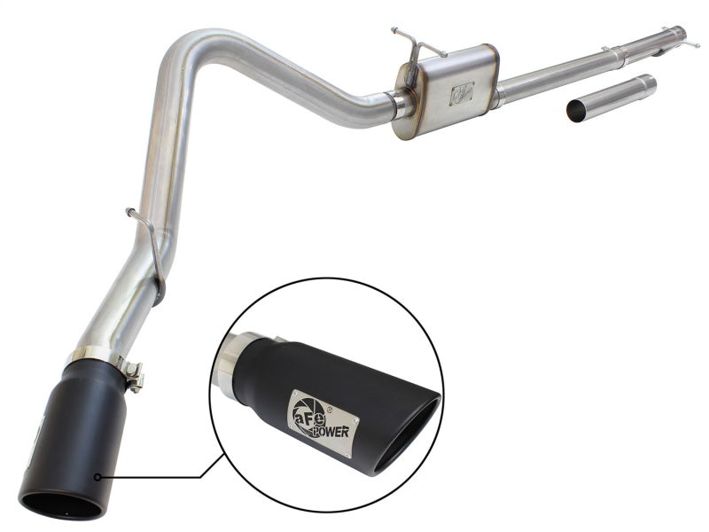 aFe MACHForce XP Exhaust 3in-3.5in SS Single Side Ext CB w/ Black Tip 99-04 Ford F150 V8 5.4L/6.8L aFe MACHForce XP Exhaust 3in-3.5in SS Single Side Ext CB w/ Black Tip 99-04 Ford F150 V8 5.4L/6.8L