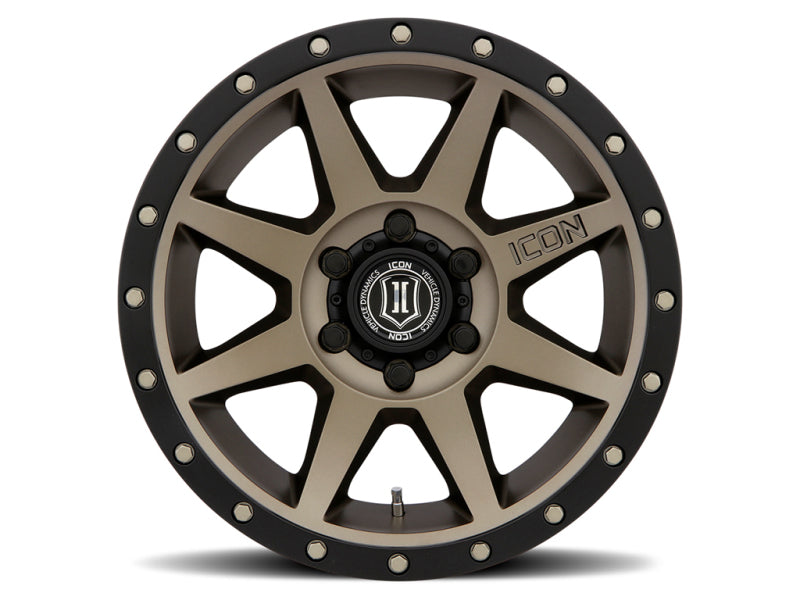 ICON Rebound 18x9 5x5 -12mm Offset 4.5in BS 71.5mm Bore Bronze Wheel ICON Rebound 18x9 5x5 -12mm Offset 4.5in BS 71.5mm Bore Bronze Wheel