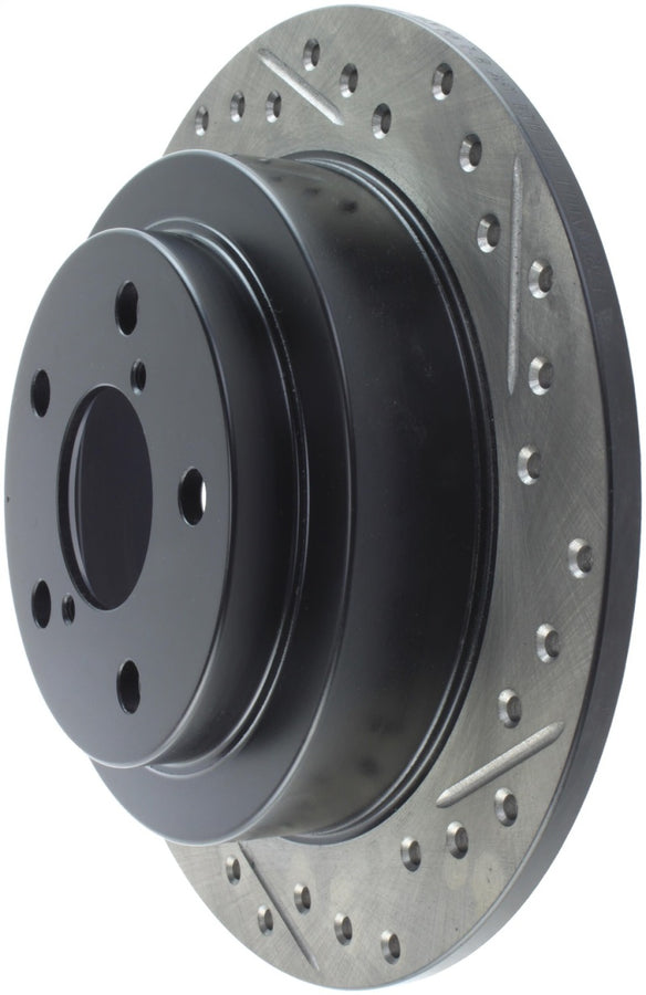 StopTech 05-06 Saab 9-2X AWD / 02-05 Impreza WRX / 02 WRX STi Slotted & Drilled Left Rear Rotor StopTech 05-06 Saab 9-2X AWD / 02-05 Impreza WRX / 02 WRX STi Slotted & Drilled Left Rear Rotor