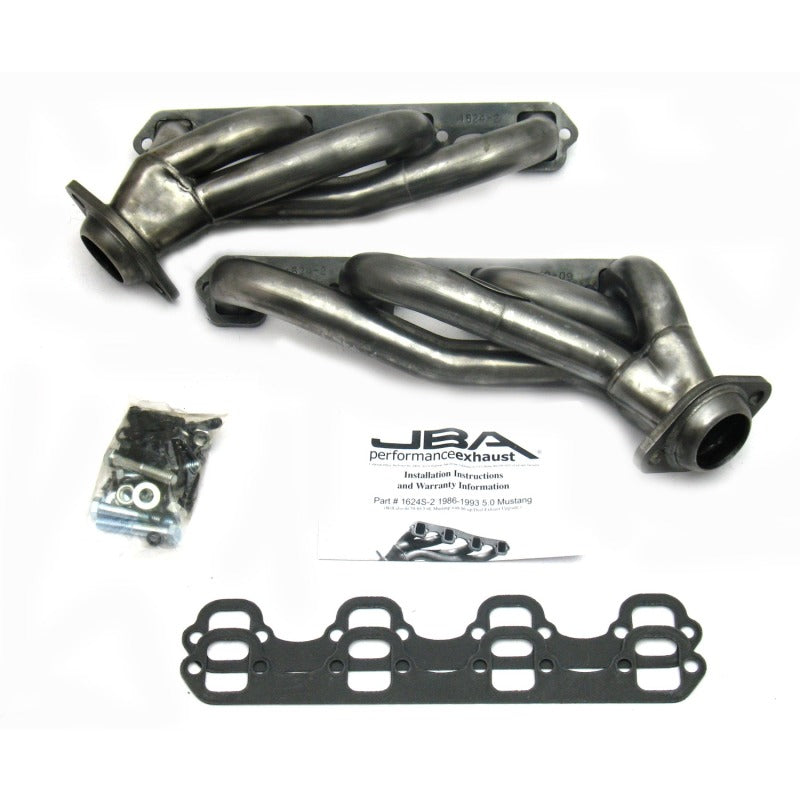 JBA 86-93 Ford Mustang 5.0L SBF 1-5/8in Primary Raw 409SS Cat4Ward Header JBA 86-93 Ford Mustang 5.0L SBF 1-5/8in Primary Raw 409SS Cat4Ward Header