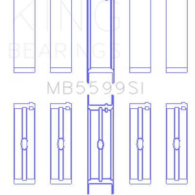 King Engine Bearings International 421CI/446CI V8 (STD Size) Crankshaft Main Bearing Set