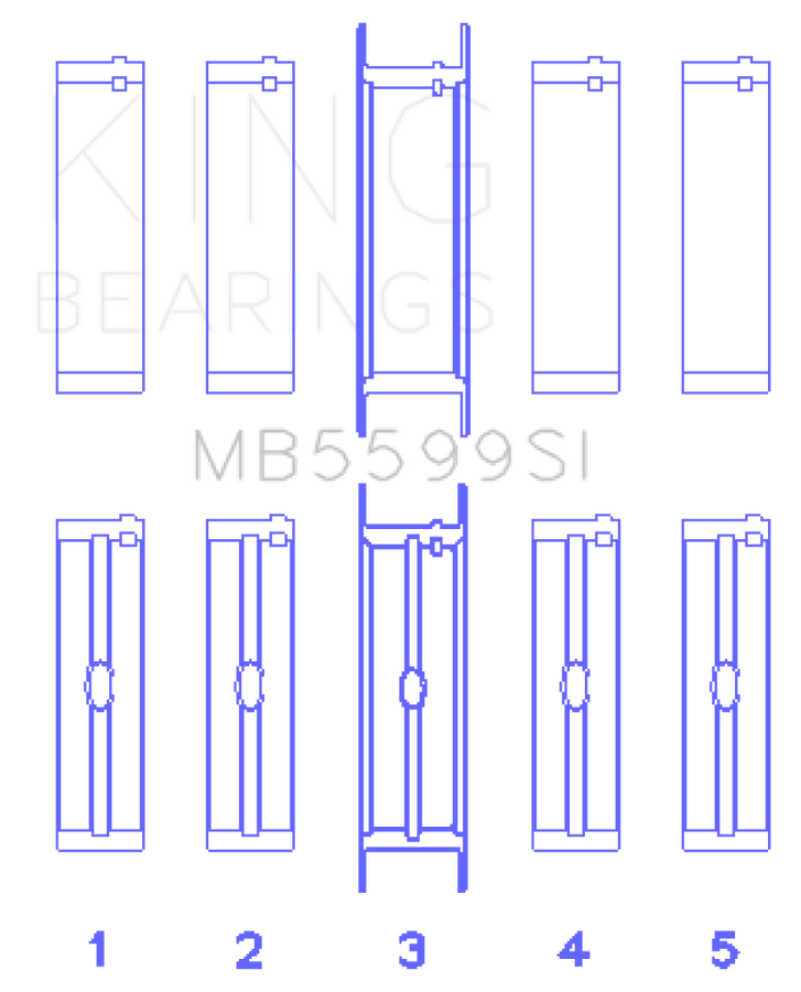 King Engine Bearings International 421CI/446CI V8 (STD Size) Crankshaft Main Bearing Set King Engine Bearings International 421CI/446CI V8 (STD Size) Crankshaft Main Bearing Set