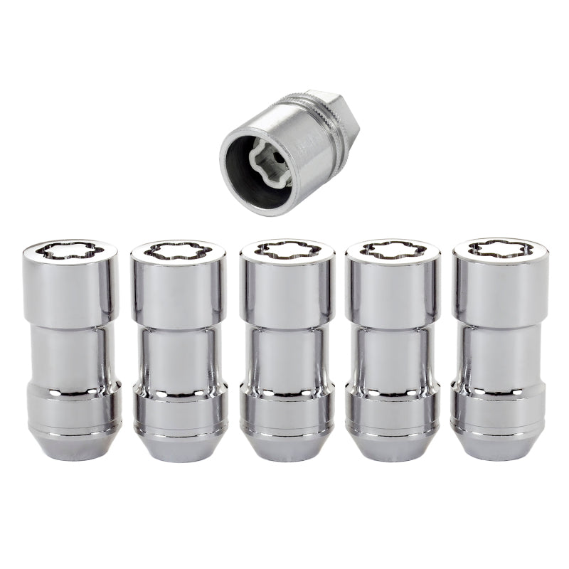 McGard Wheel Lock Nut Set - 5pk. (Cone Seat) M14X1.5 / 22mm Hex / 1.965in. Length - Chrome McGard Wheel Lock Nut Set - 5pk. (Cone Seat) M14X1.5 / 22mm Hex / 1.965in. Length - Chrome