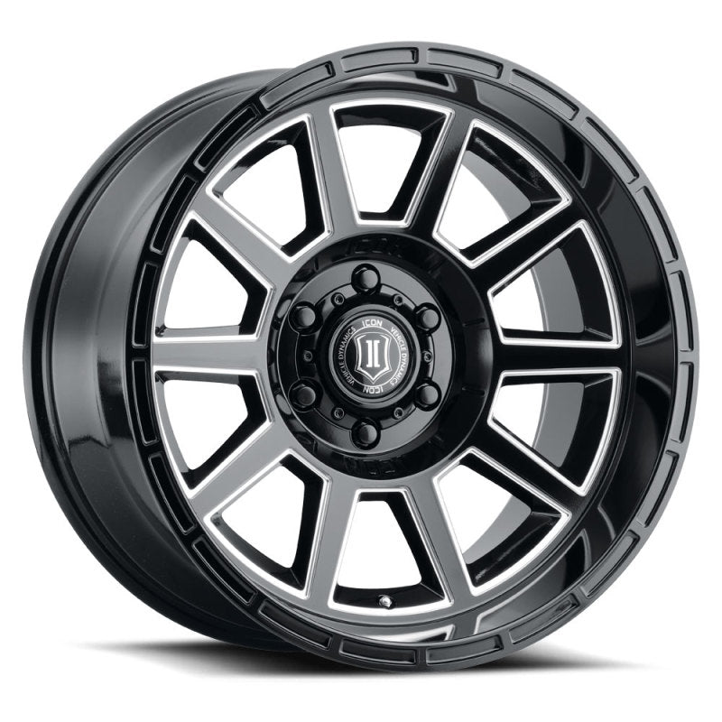 ICON Recoil 20x10 5x5 -24mm Offset 4.5in BS Gloss Black Milled Spokes Wheel ICON Recoil 20x10 5x5 -24mm Offset 4.5in BS Gloss Black Milled Spokes Wheel