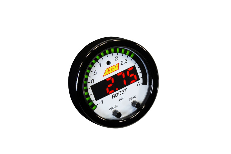 AEM X-Series Boost Pressure -30inHg 60psi Gauge Kit AEM X-Series Boost Pressure -30inHg 60psi Gauge Kit