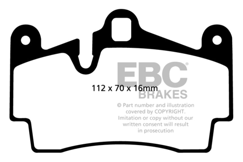 EBC 11-15 Audi Q7 3.0 Supercharged Yellowstuff Rear Brake Pads EBC 11-15 Audi Q7 3.0 Supercharged Yellowstuff Rear Brake Pads