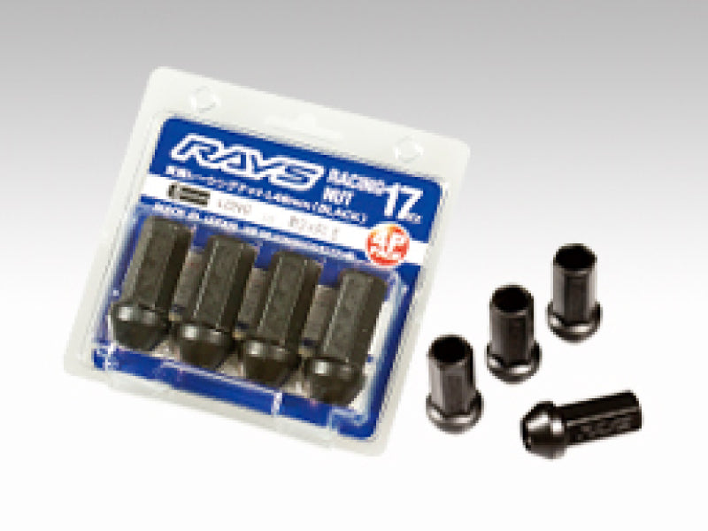 Rays 17 Hex L48 Racing Nut 12x1.25 - Black (4 Pieces) Rays 17 Hex L48 Racing Nut 12x1.25 - Black (4 Pieces)