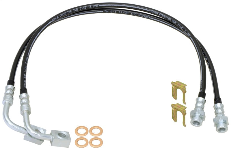 RockJock JK Rear Braided Brake Hose Kit 25.5in Long RockJock JK Rear Braided Brake Hose Kit 25.5in Long