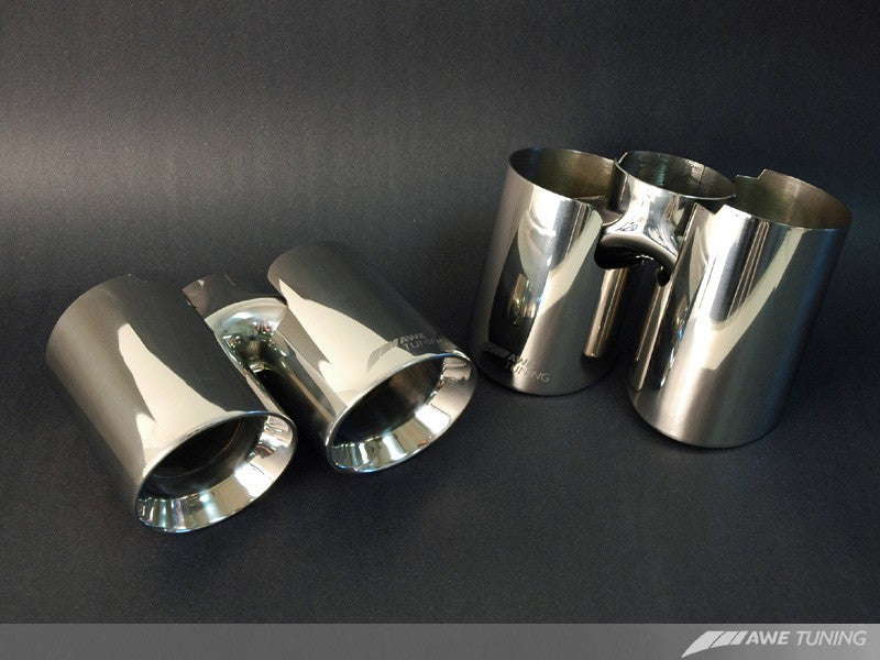 AWE Tuning Panamera Turbo Performance Exhaust System Track Edition Polished Silver Tips AWE Tuning Panamera Turbo Performance Exhaust System Track Edition Polished Silver Tips