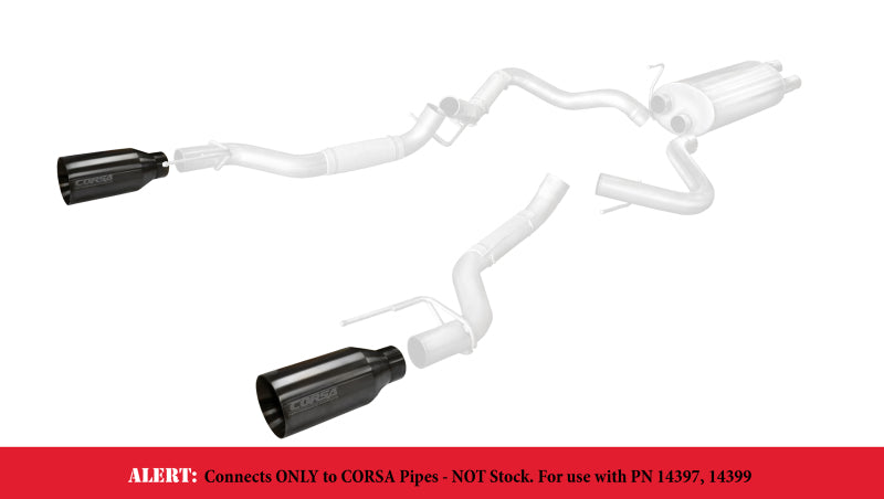 Corsa 2017-20 Ford F-150 Raptor 3in Inlet / 5in Outlet Gunmetal PVD Tip Kit (For Corsa Exhaust Only) Corsa 2017-20 Ford F-150 Raptor 3in Inlet / 5in Outlet Gunmetal PVD Tip Kit (For Corsa Exhaust Only)